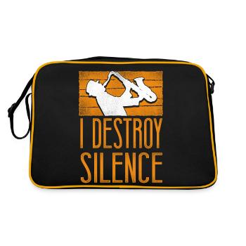 Saxophones I Destroy Silence - Sac Retro - noir/or - Dos