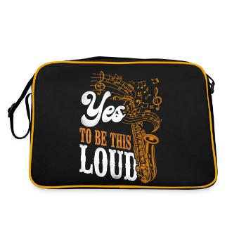 Saxophone Yes It Has To Be This - Retro Tasche - Schwarz/Gold - Hinten