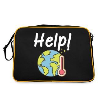 Changement climatique Protection du climat - Sac Retro - noir/or - Dos