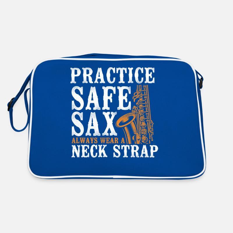 Saxophone Pun Practice Safe Sax Retro Tasche