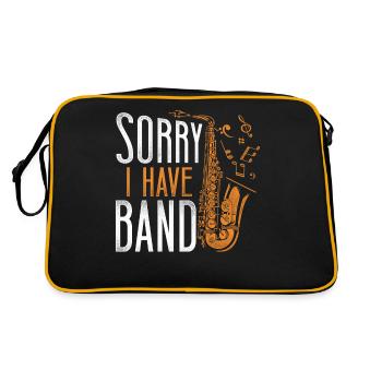 Saxophone désolé j’ai un groupe - Sac Retro - noir/or - Dos