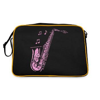 Saxophone Diamonds - Retro Bag - black/gold - Back