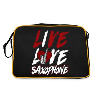 Saxophones Live Love Saxophones - Retro Bag - black/gold - Back