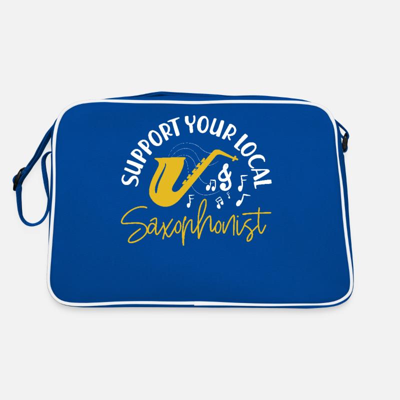 Saxophone Support Your Local Retro Tasche