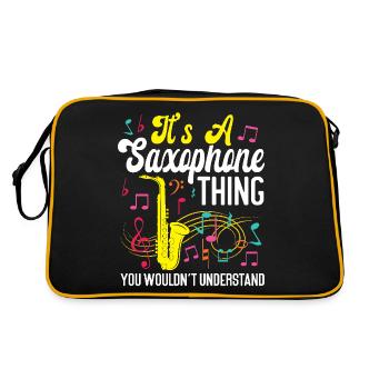 Saxophone It's A Saxophone Thing - Retro Bag - black/gold - Back