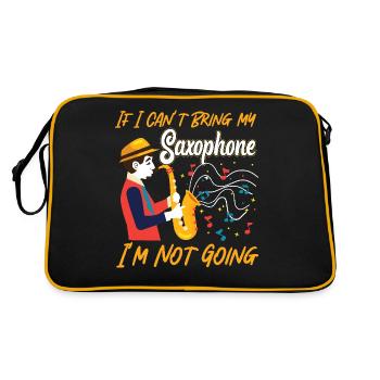 Saxophones Si je ne peux pas apporter mon - Sac Retro - noir/or - Dos