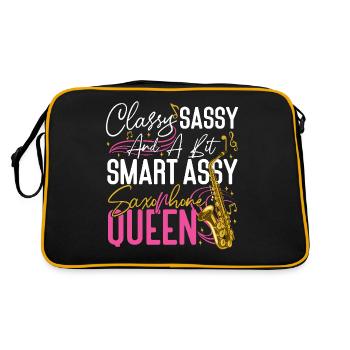 Saxophone Classy Sassy And A Bit - Retro Bag - black/gold - Back