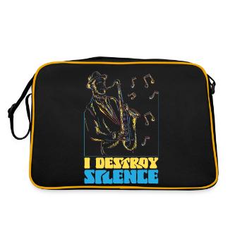 Saxophones I Destroy Silence - Sac Retro - noir/or - Dos