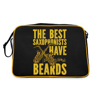 Saxophones Beard The Best - Retro Bag - black/gold - Back