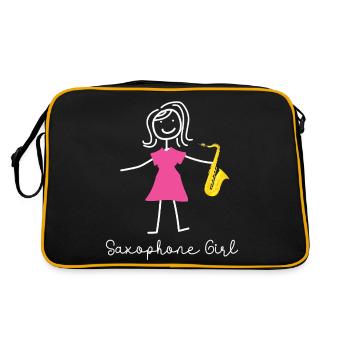 Saxophone Saxophone Girl - Retro Bag - black/gold - Back