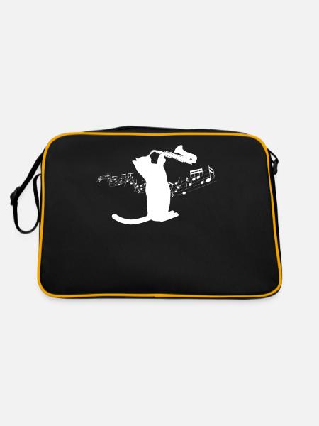 Saxophone Chat - Sac Retro - noir/or - Dos