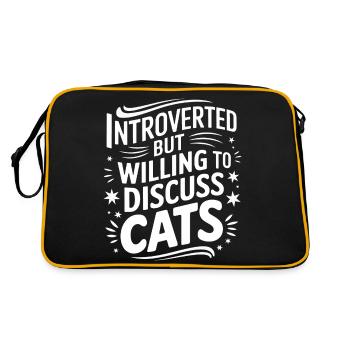 Introvertierter asozialer introvertierter - Retro Tasche - Schwarz/Gold - Hinten