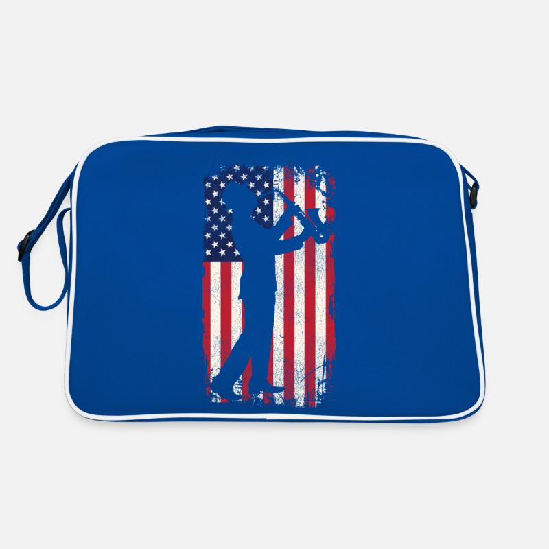 Saxophones Drapeau Américain Sac Retro