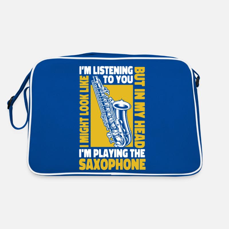Saxophone I Might Look Like I'm Retro Tasche