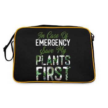 Plant Lover Gardening In Case Of - Retro Tasche - Schwarz/Gold - Hinten