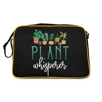 Plant Lover Gardening Plant - Retro Tasche - Schwarz/Gold - Hinten