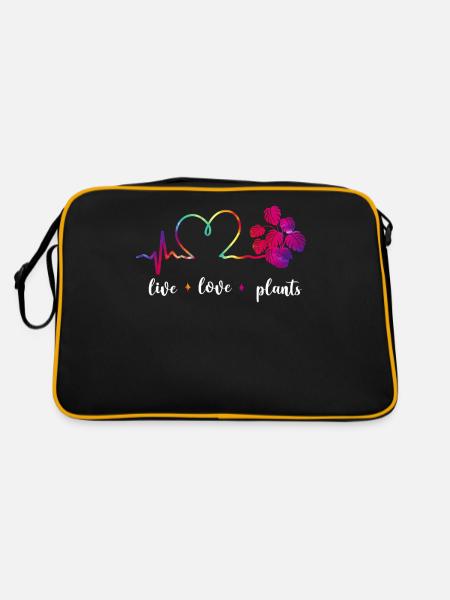 Amoureux des plantes Jardinage Amour en direct - Sac Retro - noir/or - Dos