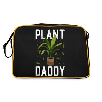 Plant Lover Gardening Plant Daddy - Retro Tasche - Schwarz/Gold - Hinten