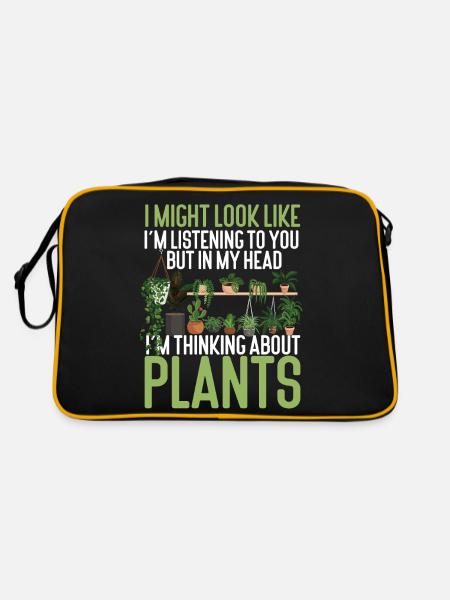 Plant Lover Gardening I Might Look - Retro Bag - black/gold - Back