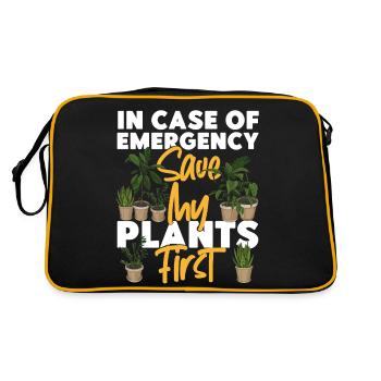 Plant Lover Gardening In Case Of - Retro Tasche - Schwarz/Gold - Hinten