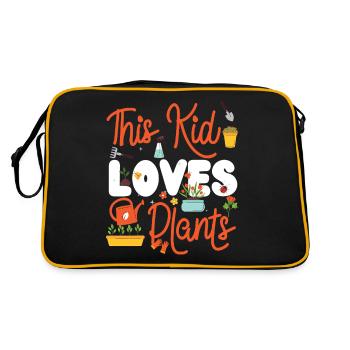 Plant Lover Gardening Kid This Kid - Retro Bag - black/gold - Back
