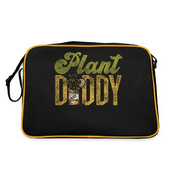 Plant Lover Gardening Plant Daddy - Retro Tasche - Schwarz/Gold - Hinten