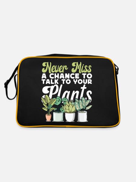 Plant Lover Gardening Never Miss A - Retro Bag - black/gold - Back