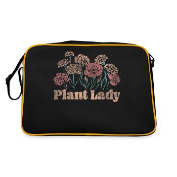Plant Lover Gardening Flower Plant - Retro Tasche - Schwarz/Gold - Hinten