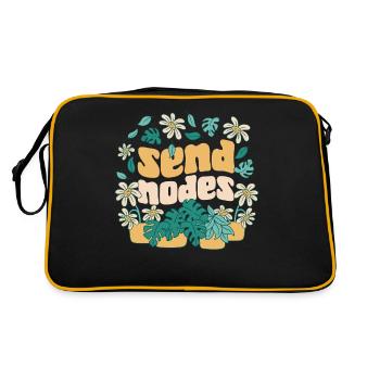 Plant Lover Gardening Pun Send - Retro Bag - black/gold - Back