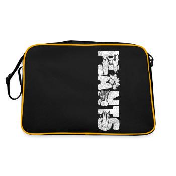 Plant Lover Gardening Plants - Retro Tasche - Schwarz/Gold - Hinten