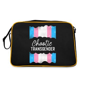 Transgender Trans LGBT Pride - Retro Tasche - Schwarz/Gold - Hinten