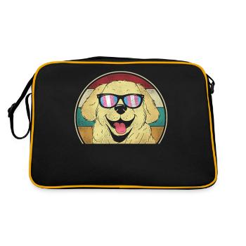 Transgender Trans LGBT Pride - Retro Tasche - Schwarz/Gold - Hinten