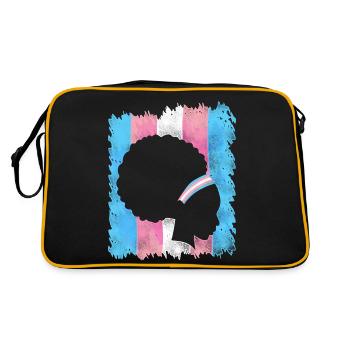 Transgender Trans LGBT Pride - Retro Tasche - Schwarz/Gold - Hinten