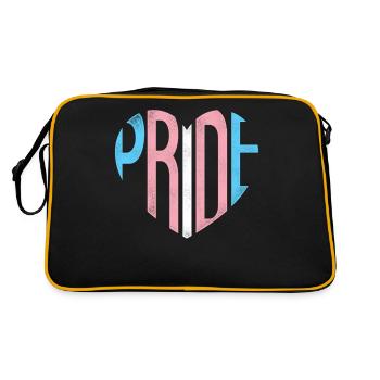 Transgender Trans LGBT Pride - Retro Tasche - Schwarz/Gold - Hinten