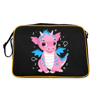 Transgender Trans LGBT Pride - Retro Tasche - Schwarz/Gold - Hinten