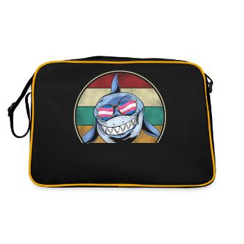 Transgender Trans LGBT Pride - Retro Tasche - Schwarz/Gold - Hinten