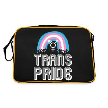Transgender Trans LGBT Pride - Retro Tasche - Schwarz/Gold - Hinten