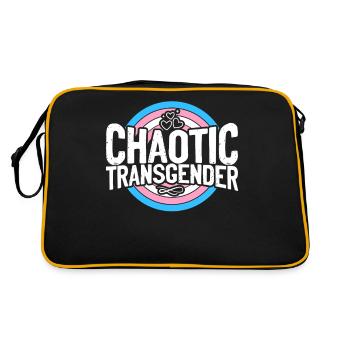 Transgender Trans LGBT Pride - Retro Tasche - Schwarz/Gold - Hinten