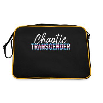 Transgender Trans LGBT Pride - Retro Tasche - Schwarz/Gold - Hinten