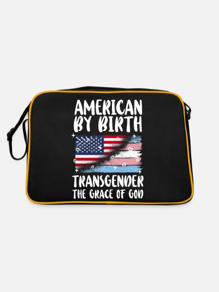 Fierté LGBT transgenre - Sac Retro - noir/or - Dos
