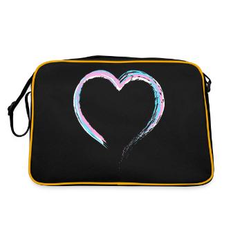 Transgender Trans LGBT Pride - Retro Tasche - Schwarz/Gold - Hinten