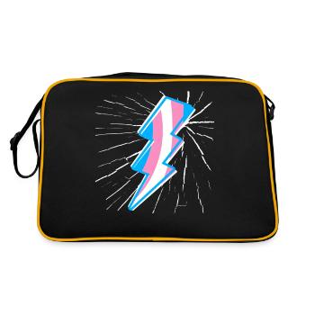 Transgender Trans LGBT Pride - Retro Tasche - Schwarz/Gold - Hinten
