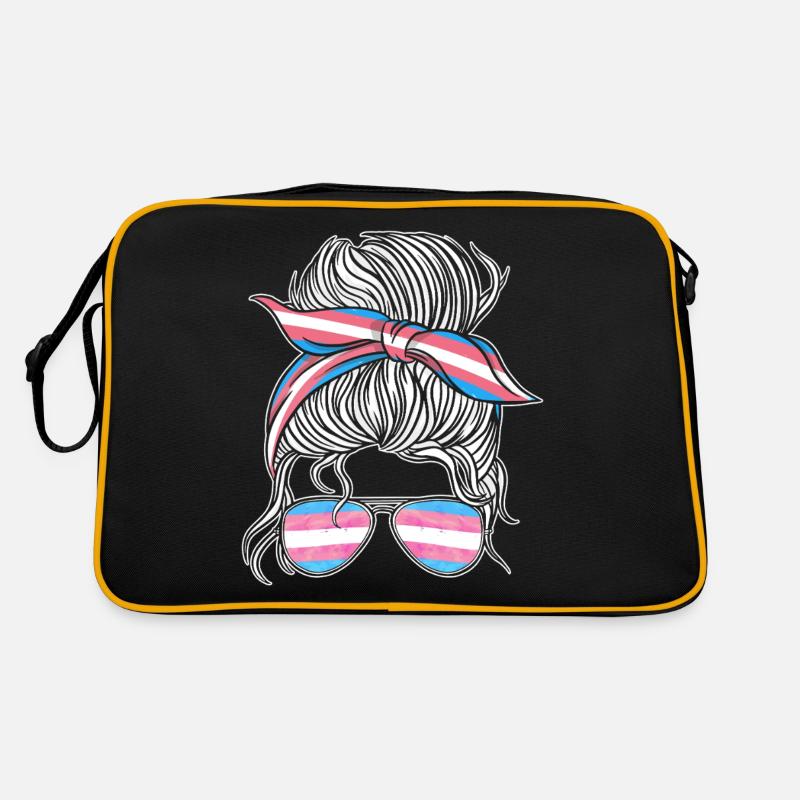 Transgender Trans LGBT Pride - Retro Tasche - Schwarz/Gold