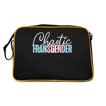 Transgender Trans LGBT Pride - Retro Tasche - Schwarz/Gold - Hinten