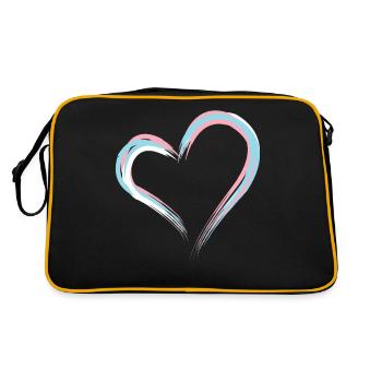 Transgender Trans LGBT Pride - Retro Tasche - Schwarz/Gold - Hinten