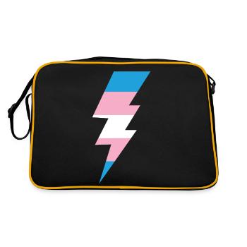 Transgender Trans LGBT Pride - Retro Tasche - Schwarz/Gold - Hinten