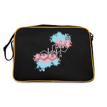 Transgender Trans LGBT Pride - Retro Bag - black/gold - Back