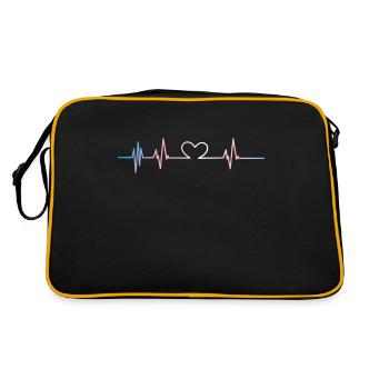 Transgender Trans LGBT Pride - Retro Tasche - Schwarz/Gold - Hinten