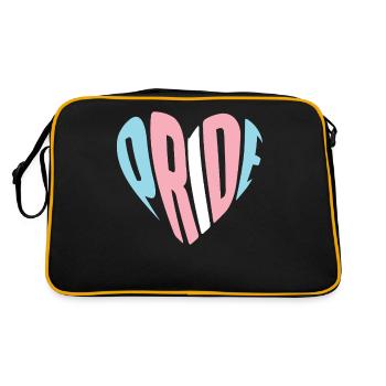 Transgender Trans LGBT Pride - Retro Tasche - Schwarz/Gold - Hinten