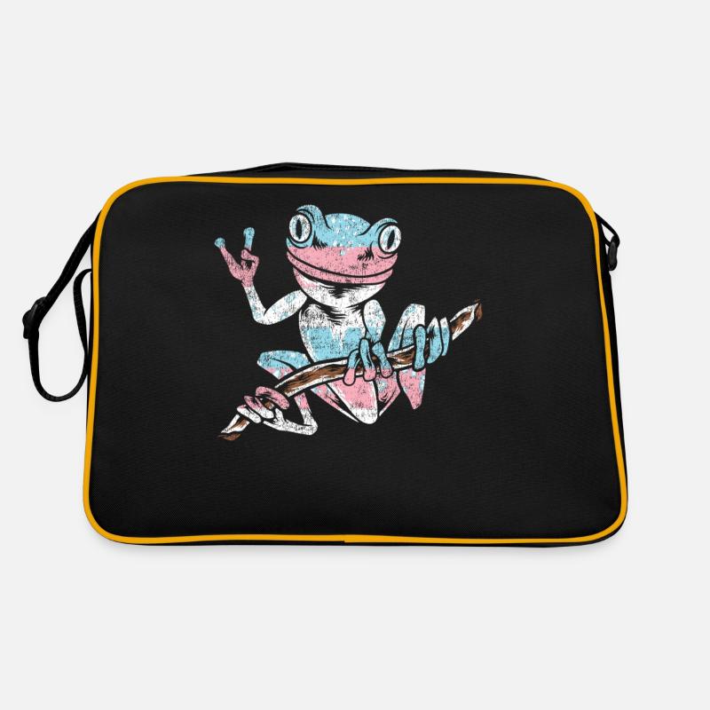 Transgender Trans LGBT Pride - Retro Tasche - Schwarz/Gold